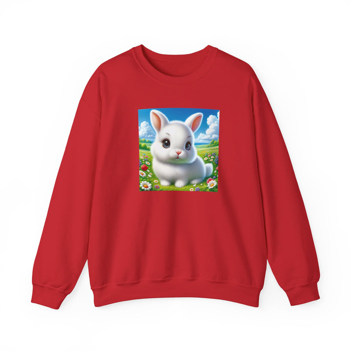 Cute Bunny Design Crewneck Sweatshirt, Cozy Sweatshirt, Spring Fashion, Easter Gift, Unisex Pullover, Animal Lover Apparel