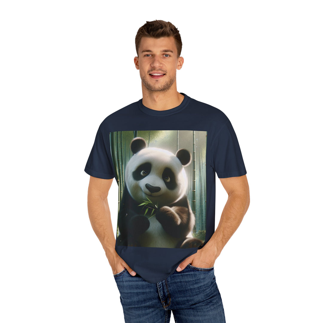 Cute Panda Unisex Garment-Dyed T-Shirt | Casual Animal Lover Tee