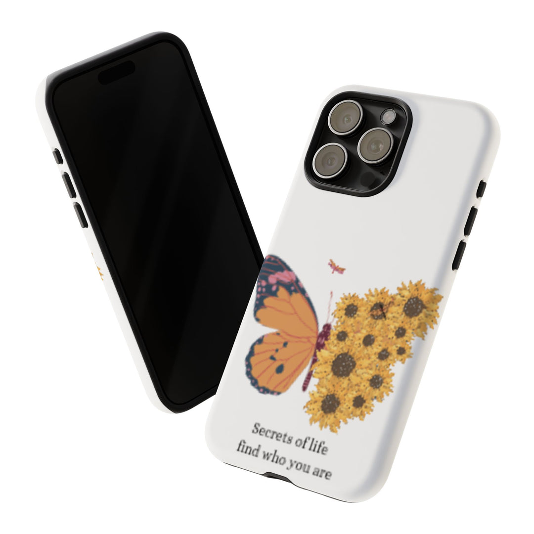 Butterfly & Sunflower Phone Case - "Secrets of Life" Design