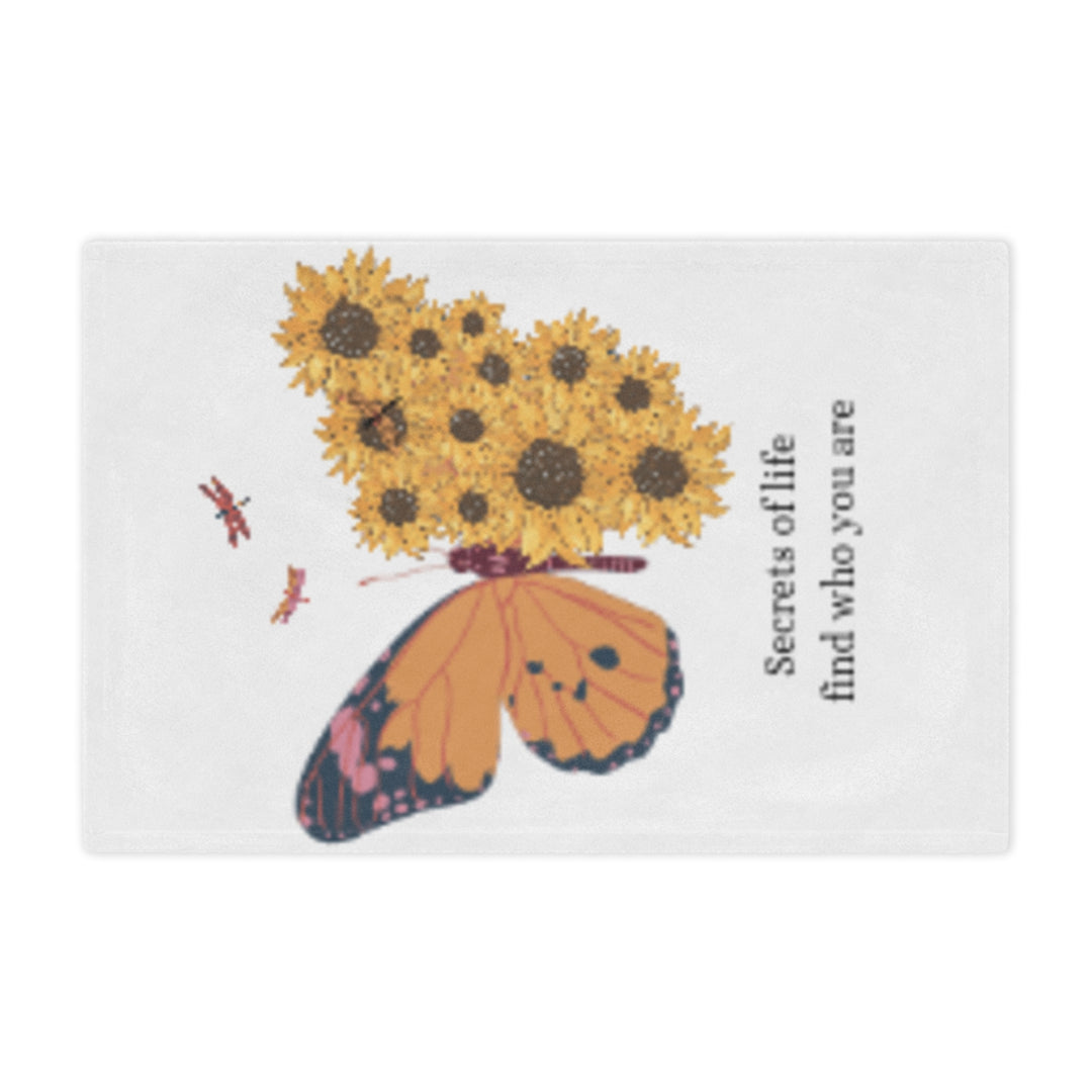 Inspirational Minky Blanket - 'Secrets of Life' Butterfly & Sunflowers Design