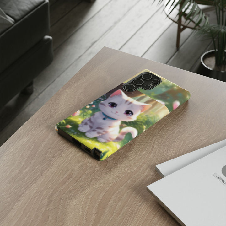 Cute Ai Cat Phone Case - Tough Protection with Floral Design for Cat Lovers
