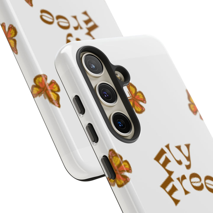Stylish Phone Case | 'Fly Free' Butterfly Design | Unique Tough Cases