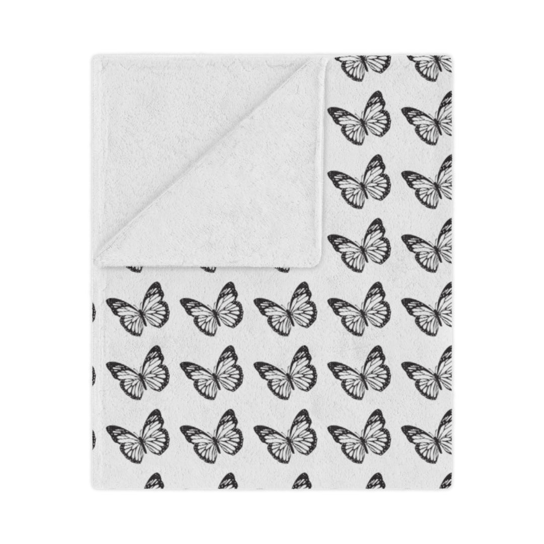 Butterfly Pattern Minky Blanket - Cozy Soft Throw for Kids and Adults