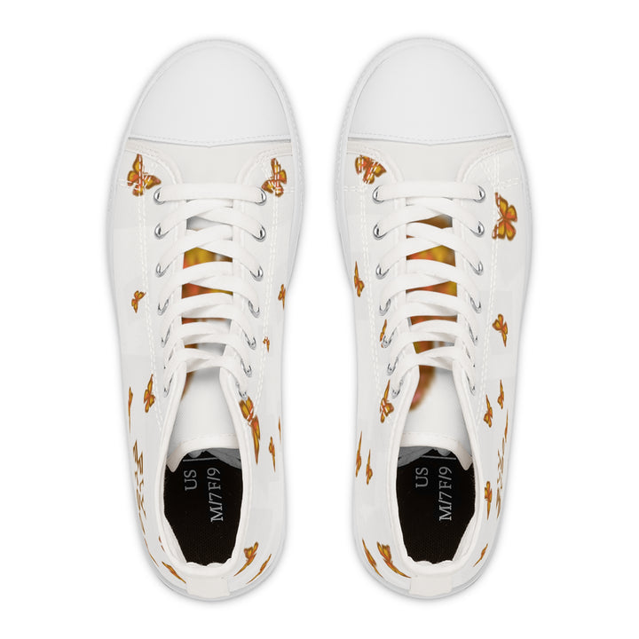 Butterfly High Top Sneakers for Women - Stylish and Fun Footwear