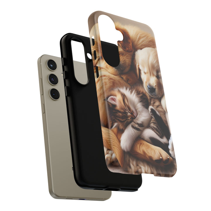 Cute Pets Phone Case - Adorable Dog and Cat Design for Animal Lovers