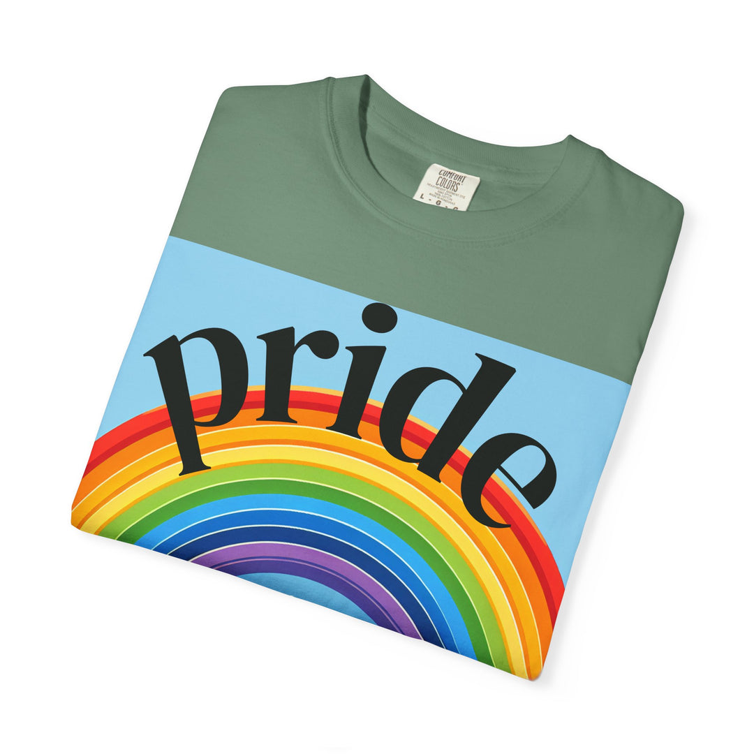 Pride Rainbow T-Shirt | Unisex Garment-Dyed Tee | LGBTQ+ Style, Casual Wear, Gift for Pride Month, Summer Fashion