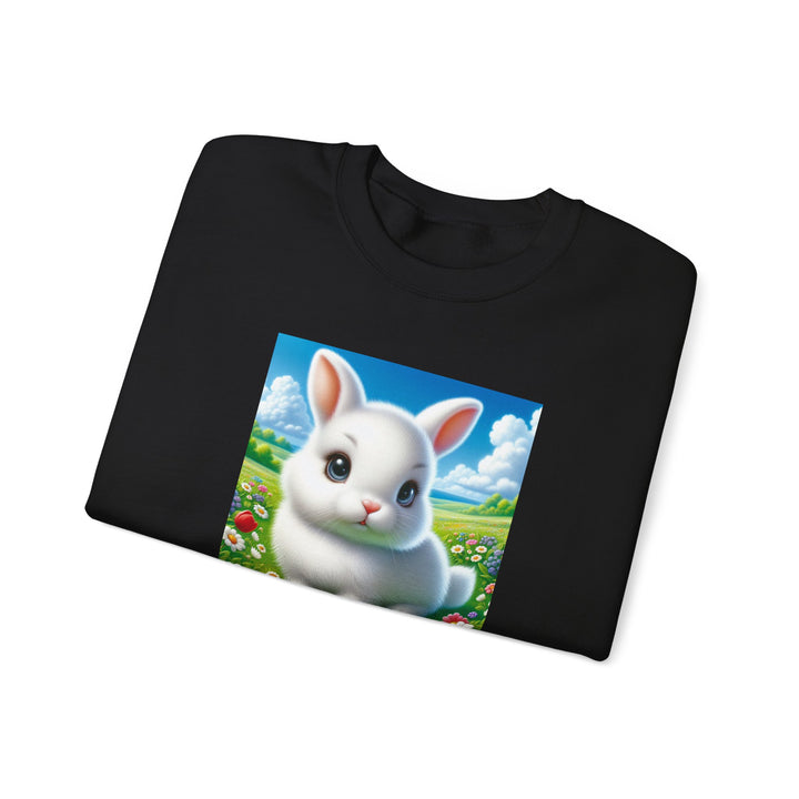Cute Bunny Design Crewneck Sweatshirt, Cozy Sweatshirt, Spring Fashion, Easter Gift, Unisex Pullover, Animal Lover Apparel