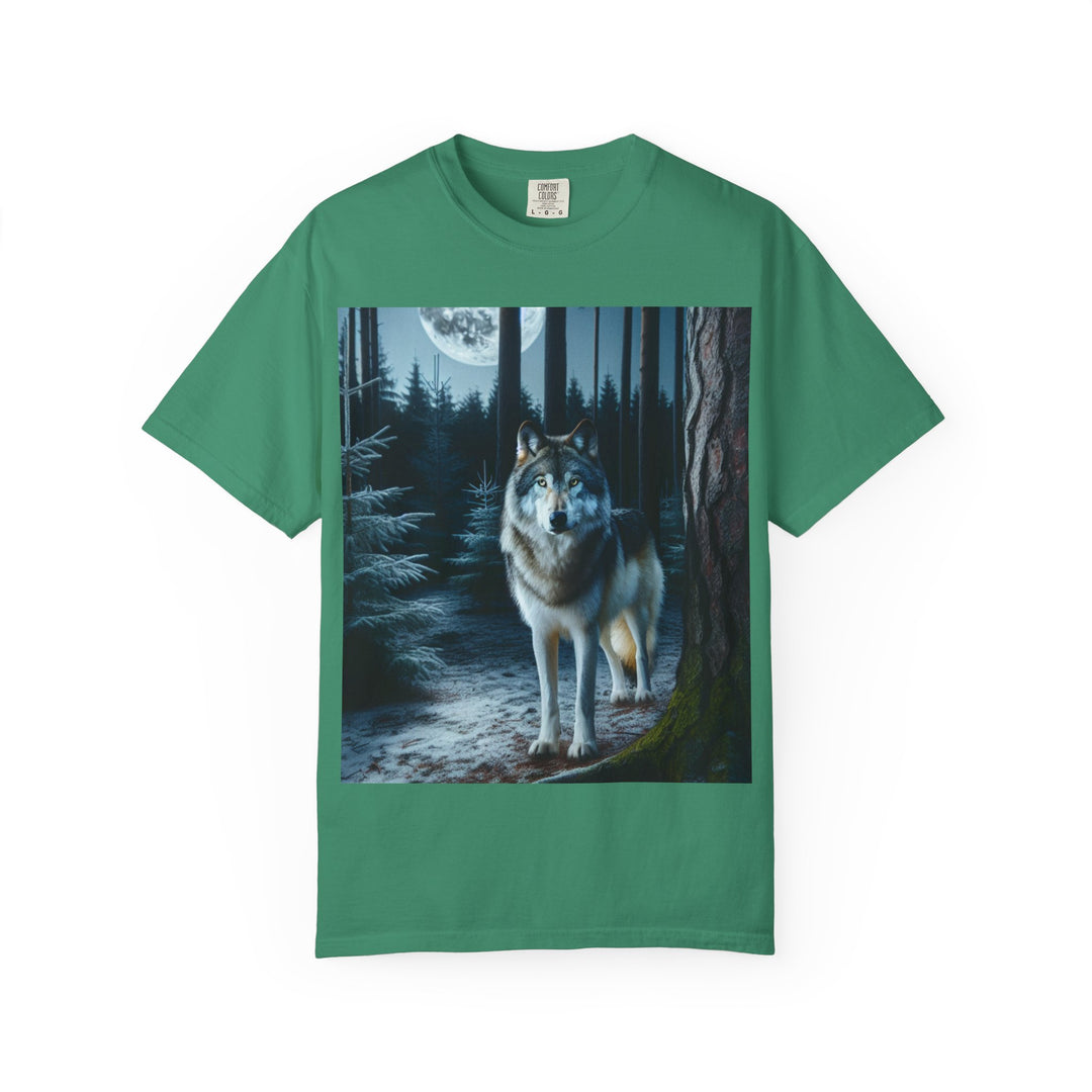 Moonlit Wolf Unisex Garment-Dyed T-shirt