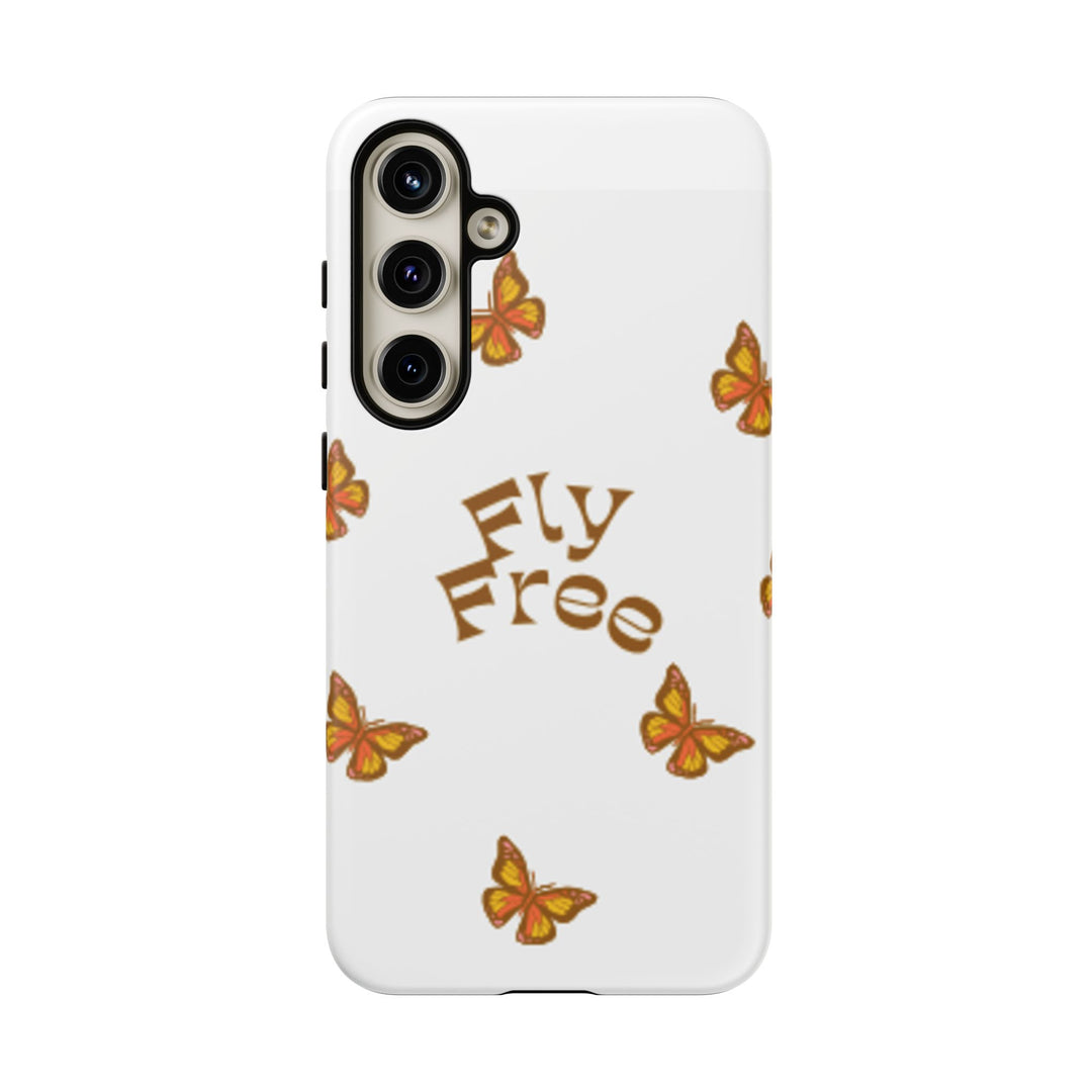 Stylish Phone Case | 'Fly Free' Butterfly Design | Unique Tough Cases