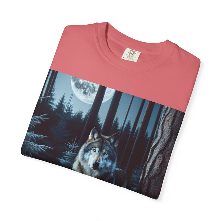 Moonlit Wolf Unisex Garment-Dyed T-shirt
