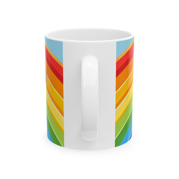 Pride Rainbow Ceramic Mug | Affirmation Cup, LGBTQ Gift, Colorful Coffee Mug, Pride Decor, Inclusive Drinkware