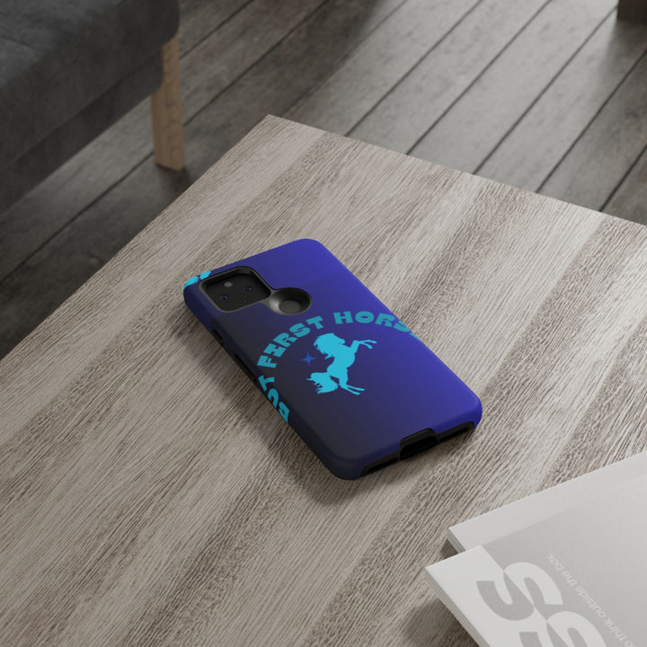 But First Horses Phone Case – Durable Tough Case for Horse Lovers