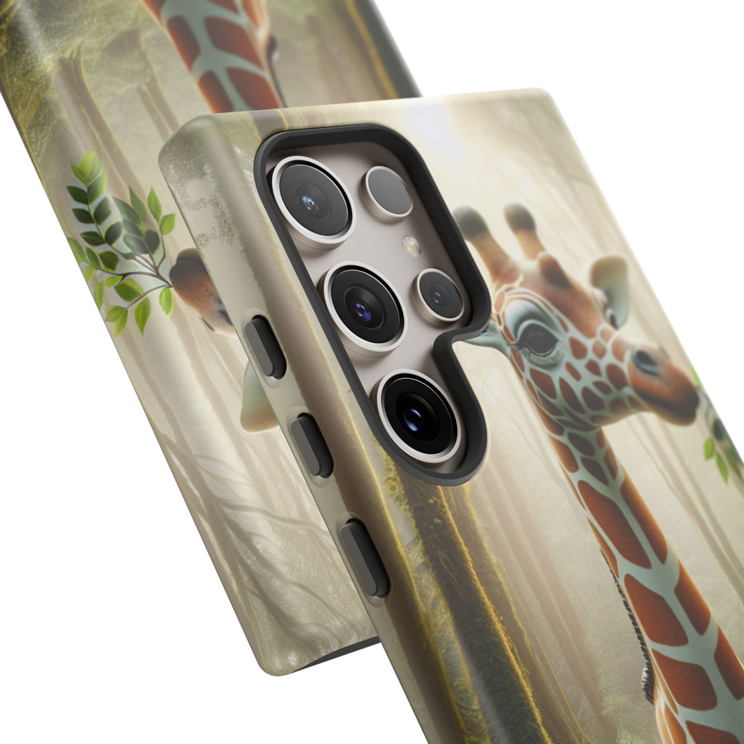 Giraffe Tough Phone Case - Cute Animal Design for Nature Lovers