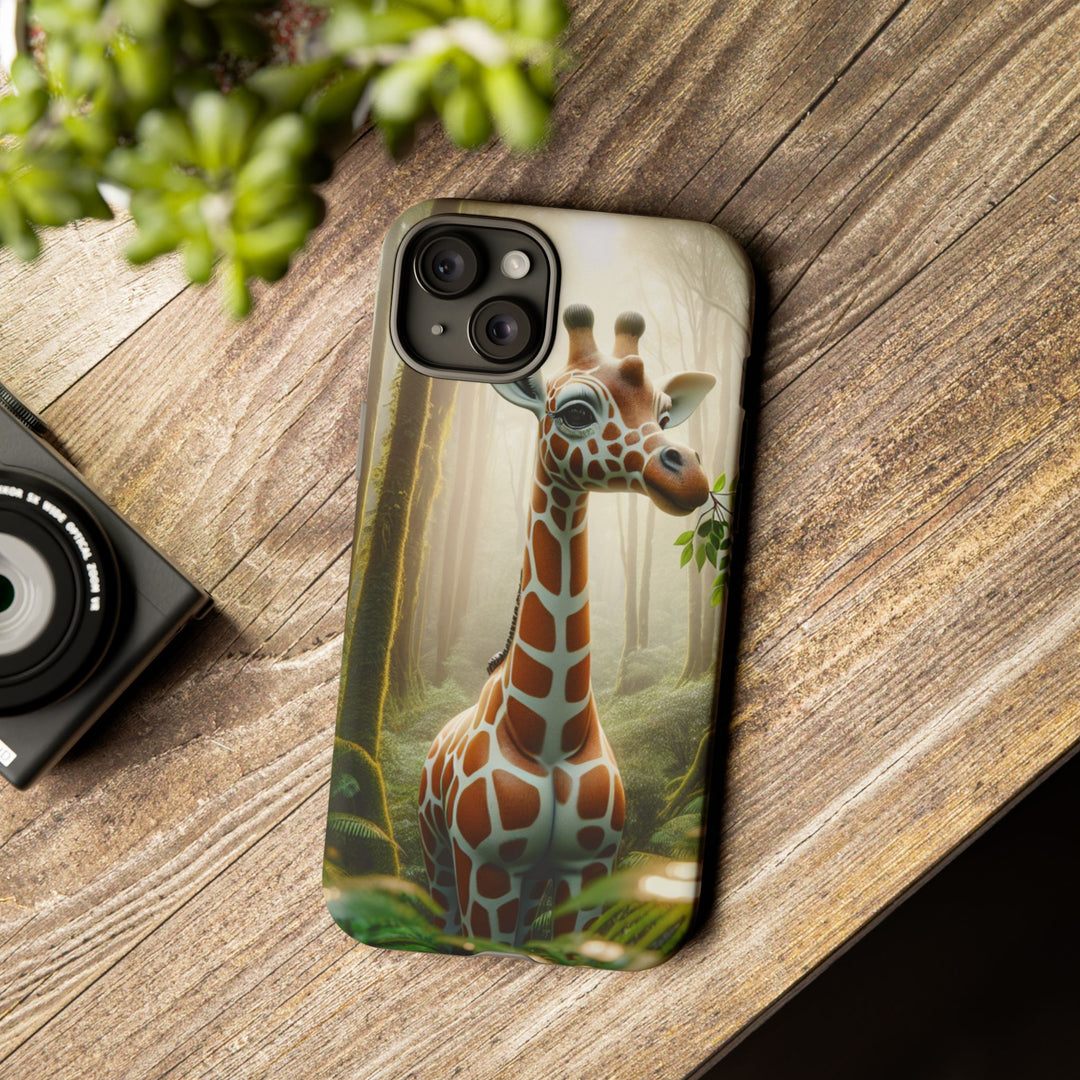 Giraffe Tough Phone Case - Cute Animal Design for Nature Lovers
