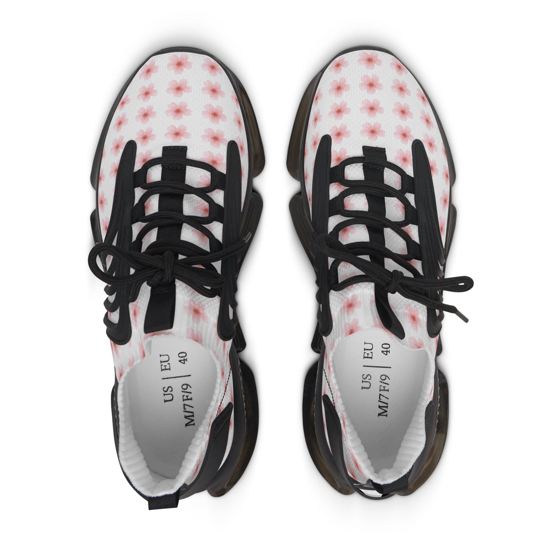 Women's Floral Mesh Sneakers - Lightweight Comfort for Active Lifestyle