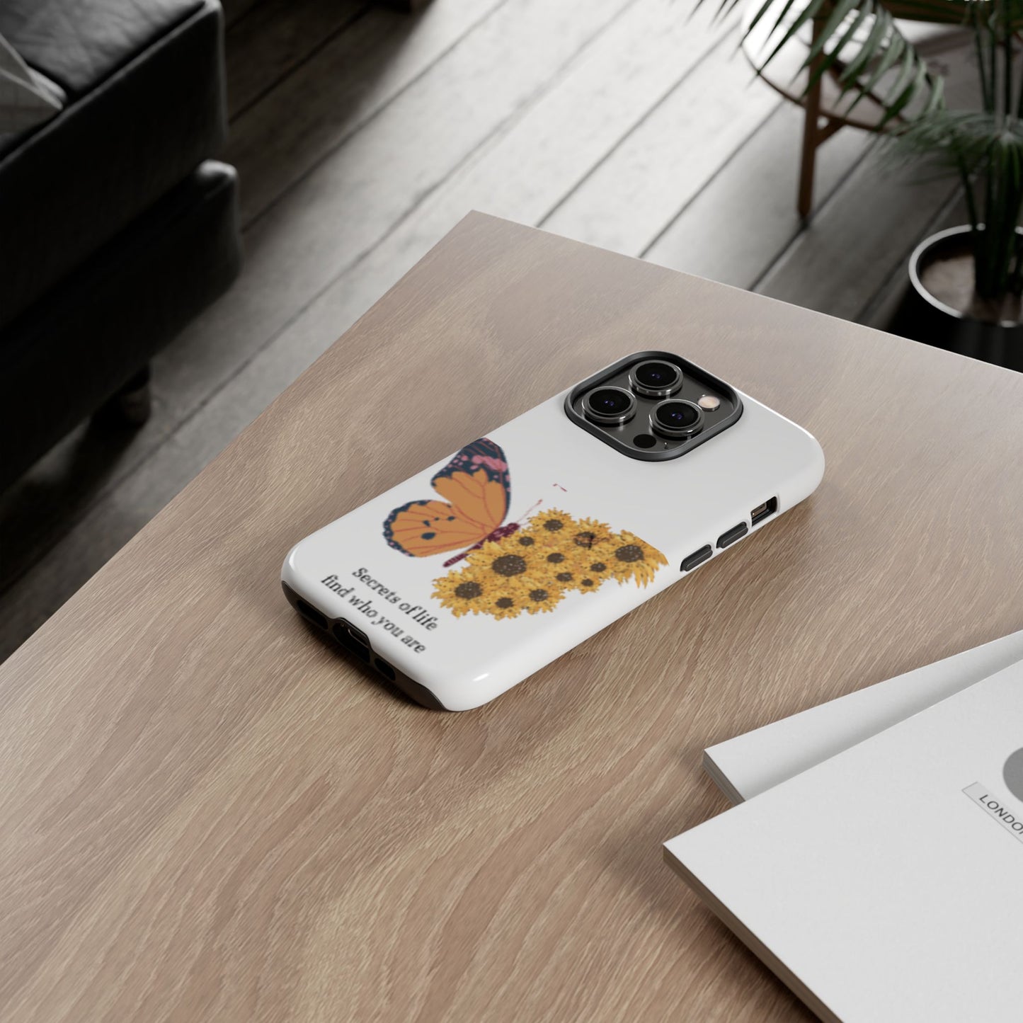 Butterfly & Sunflower Phone Case - "Secrets of Life" Design