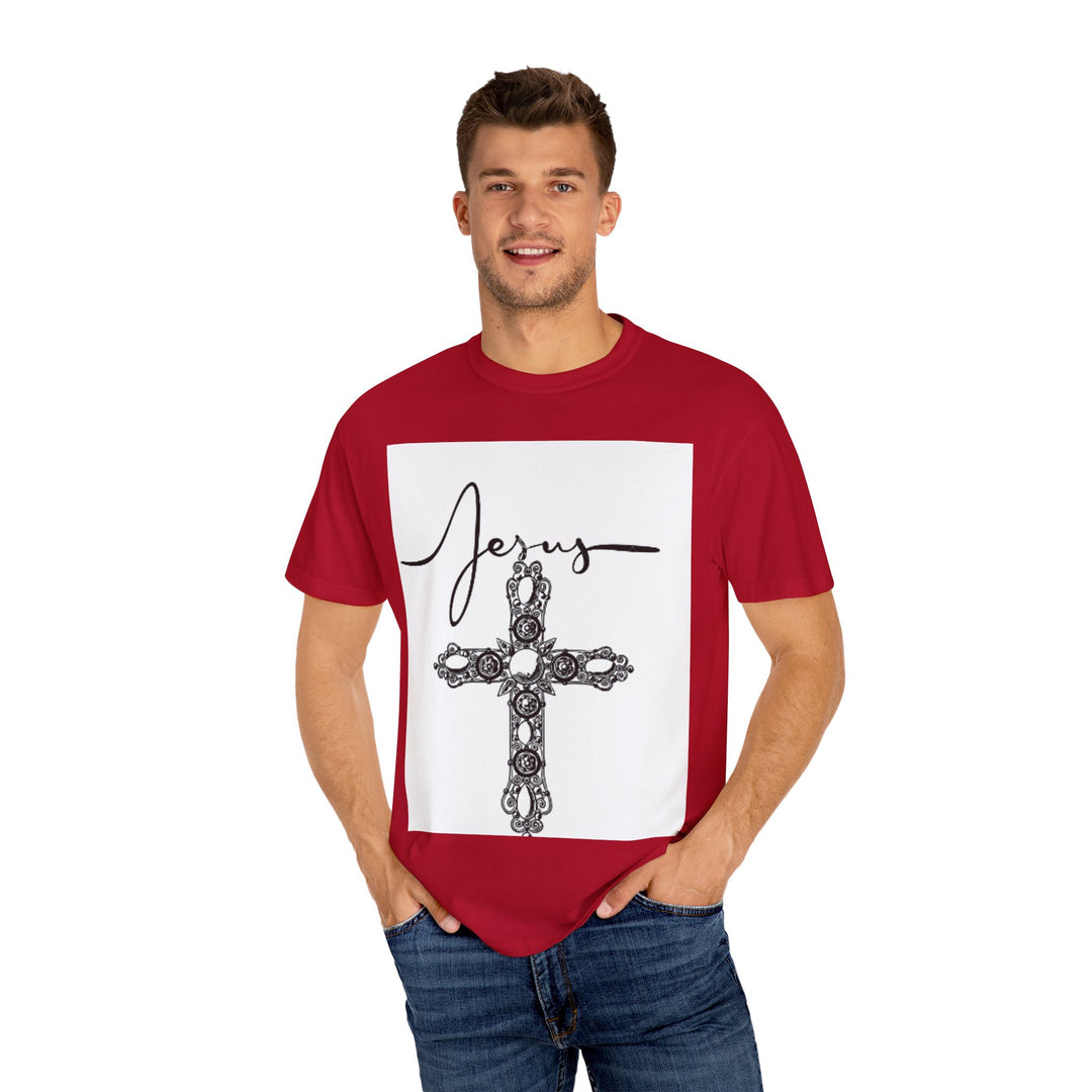 Jesus Cross Graphic T-Shirt | Vintage Style Tee, Religious Apparel, Faith-Based Fashion, Gift for Believers, Christian Heritage