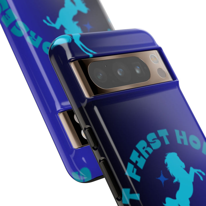 But First Horses Phone Case – Durable Tough Case for Horse Lovers