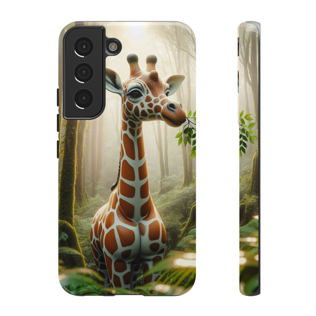 Giraffe Tough Phone Case - Cute Animal Design for Nature Lovers