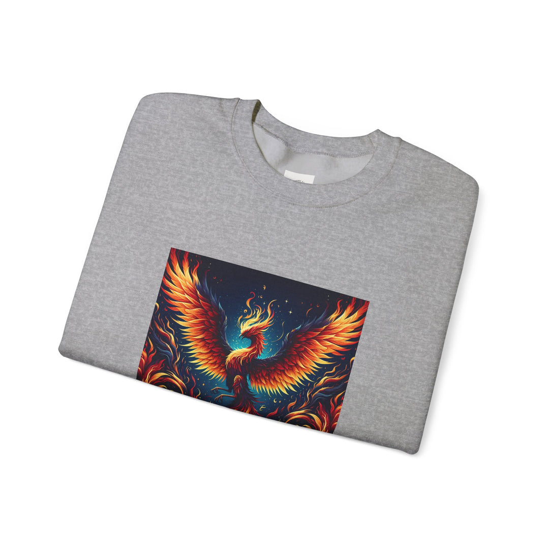 Fiery Phoenix Sweatshirt - Cozy Unisex Crewneck, Gift for Art Lovers