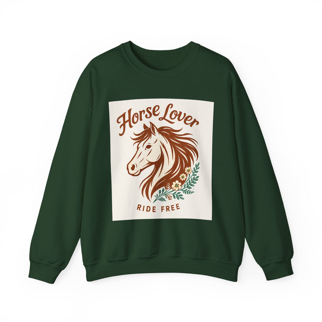 Cozy Horse Lover Sweatshirt, Equine Enthusiast Apparel, Perfect Gift for Equestrians, Casual Comfort, Horseback Riding Fashion