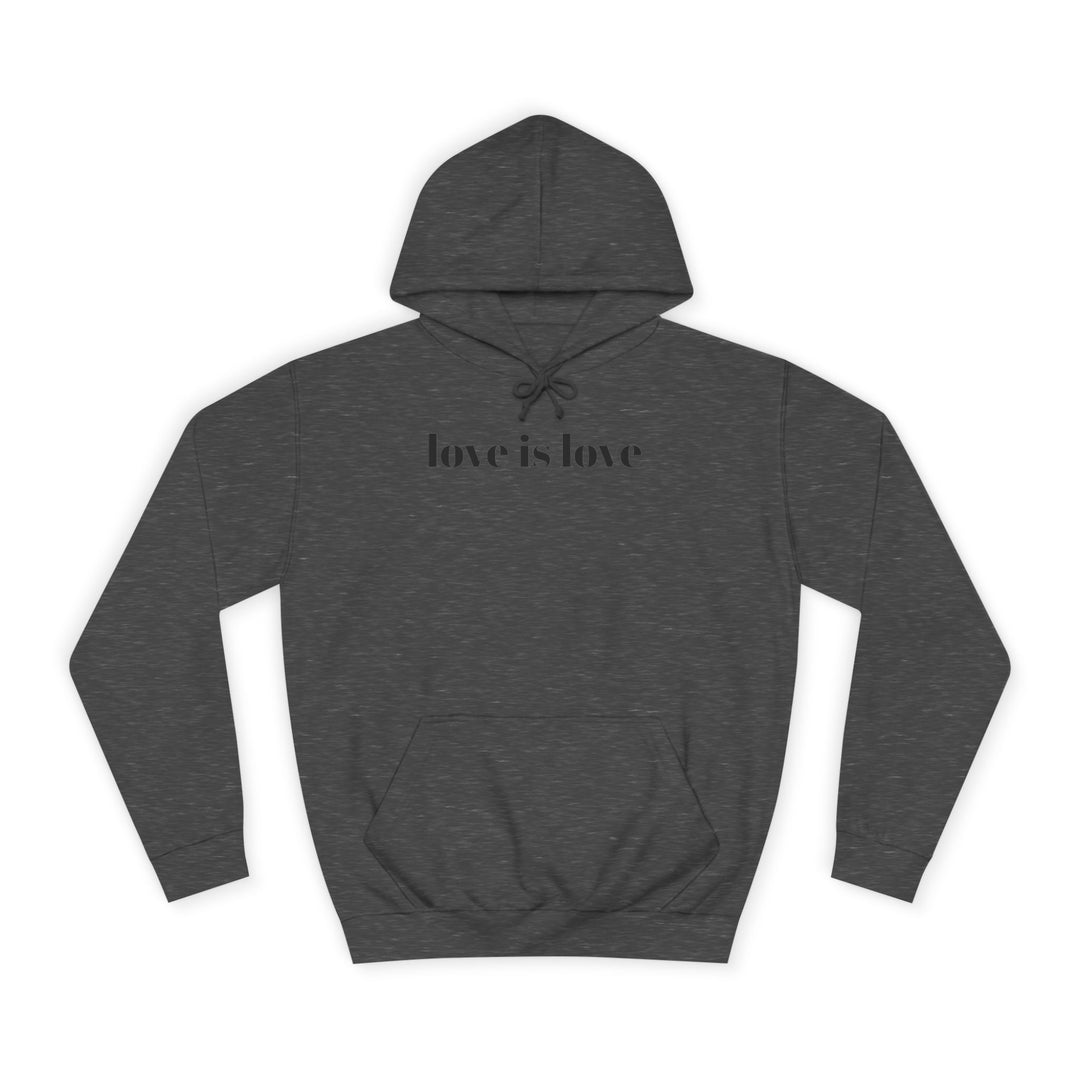 Unisex Love is Love Hoodie - Rainbow College Sweatshirt for Pride, LGBTQ+, Everyday Wear, Gift, Casual Style