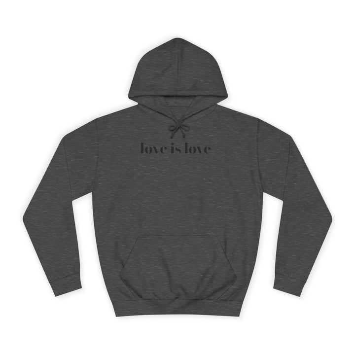 Unisex Love is Love Hoodie - Rainbow College Sweatshirt for Pride, LGBTQ+, Everyday Wear, Gift, Casual Style