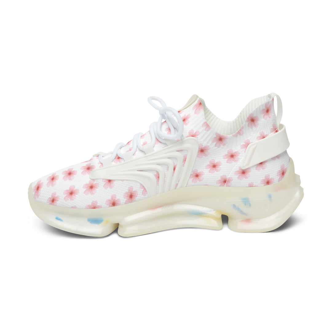 Women's Floral Mesh Sneakers - Lightweight Comfort for Active Lifestyle