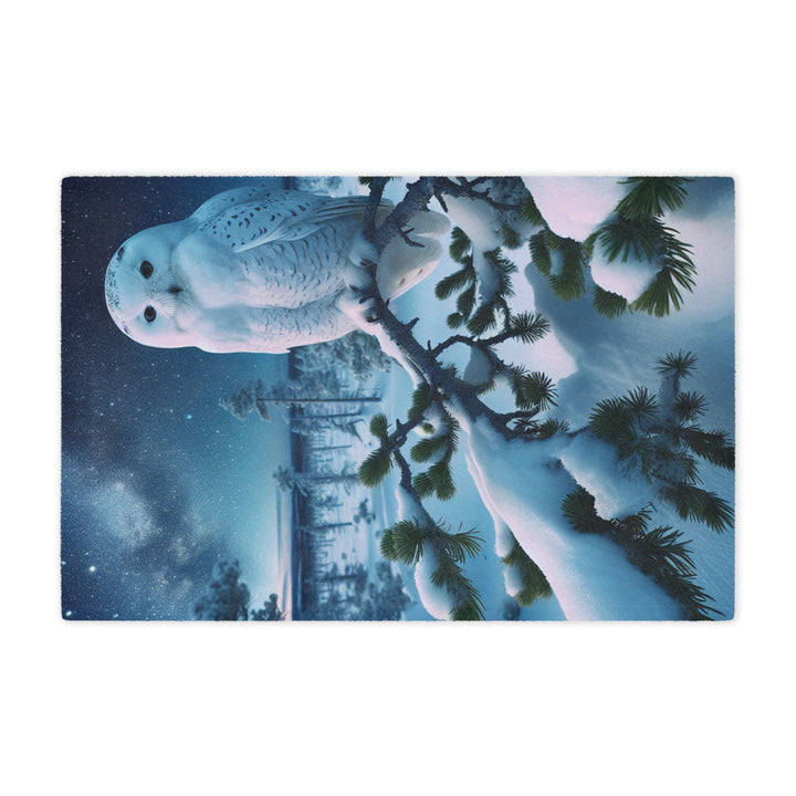 Snowy Owl Minky Blanket - Cozy Winter Decor