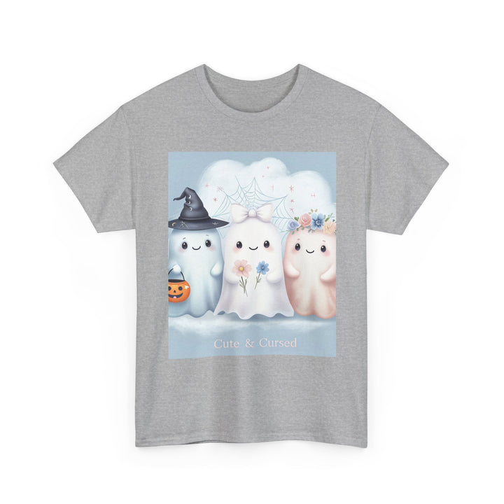 Cute Ghosts Unisex T-Shirt, Halloween Tee, Spooky Costume Shirt, Cute Kawaii Apparel, Gift for Ghost Lovers, Cozy Cotton Top