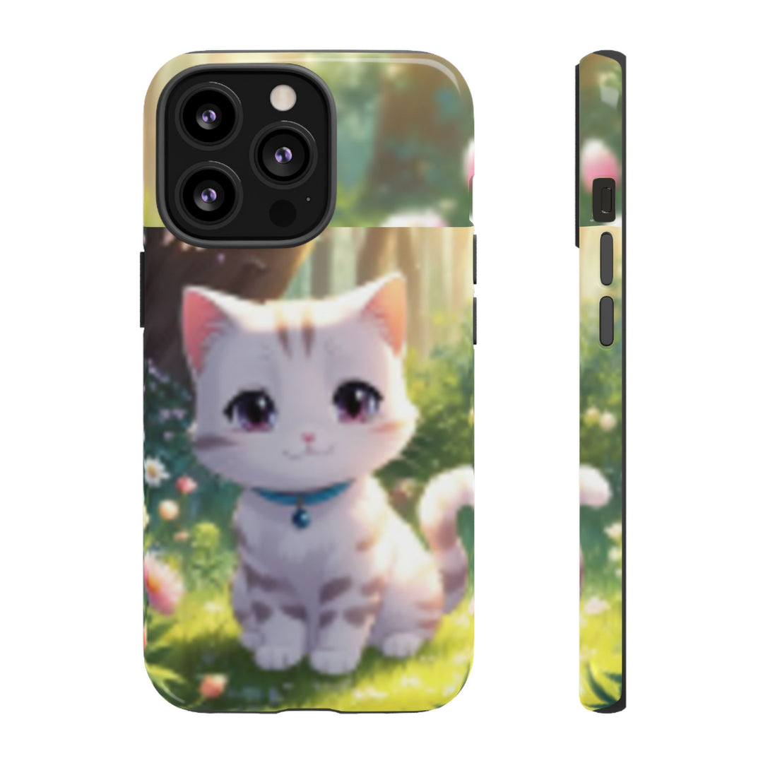 Cute Ai Cat Phone Case - Tough Protection with Floral Design for Cat Lovers