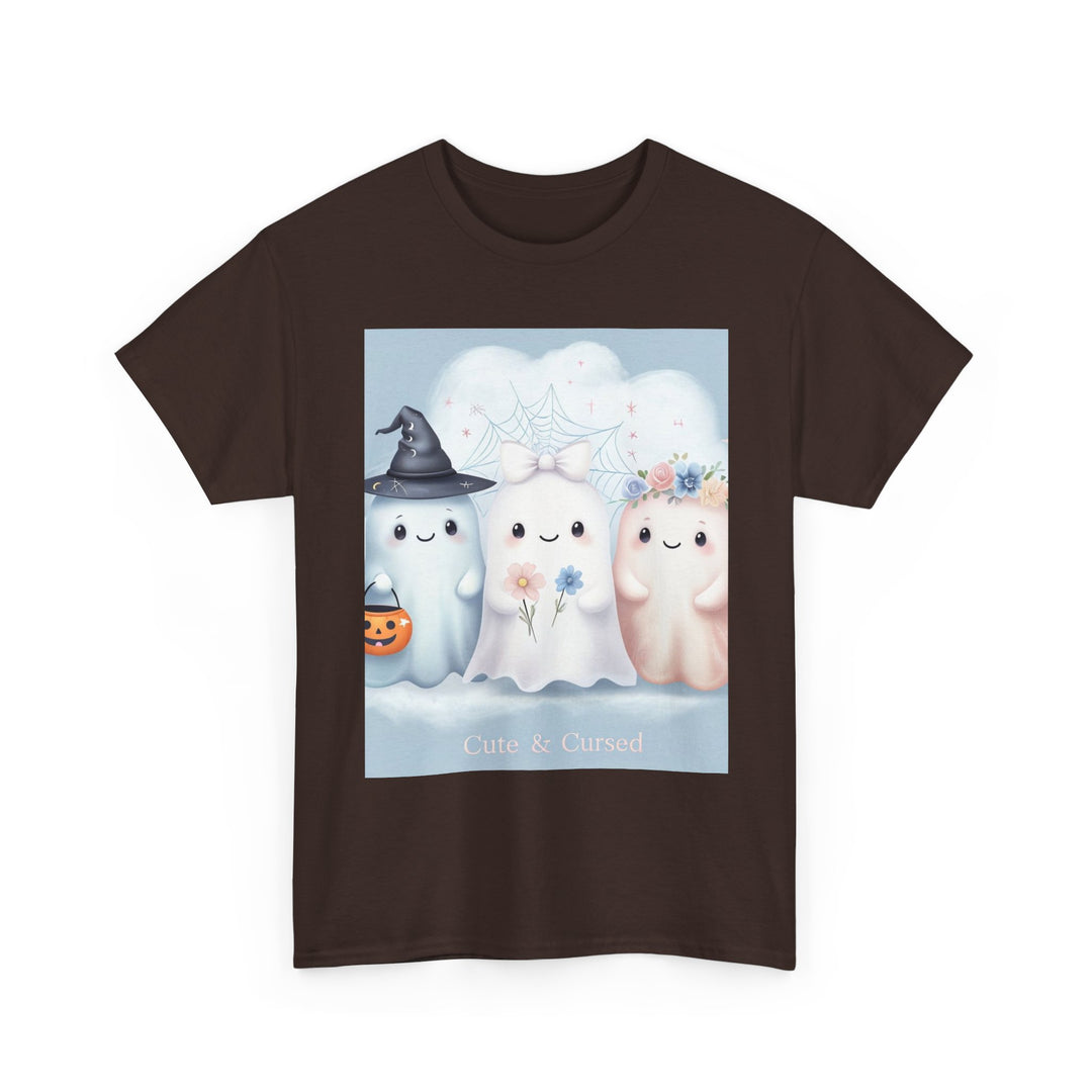 Cute Ghosts Unisex T-Shirt, Halloween Tee, Spooky Costume Shirt, Cute Kawaii Apparel, Gift for Ghost Lovers, Cozy Cotton Top
