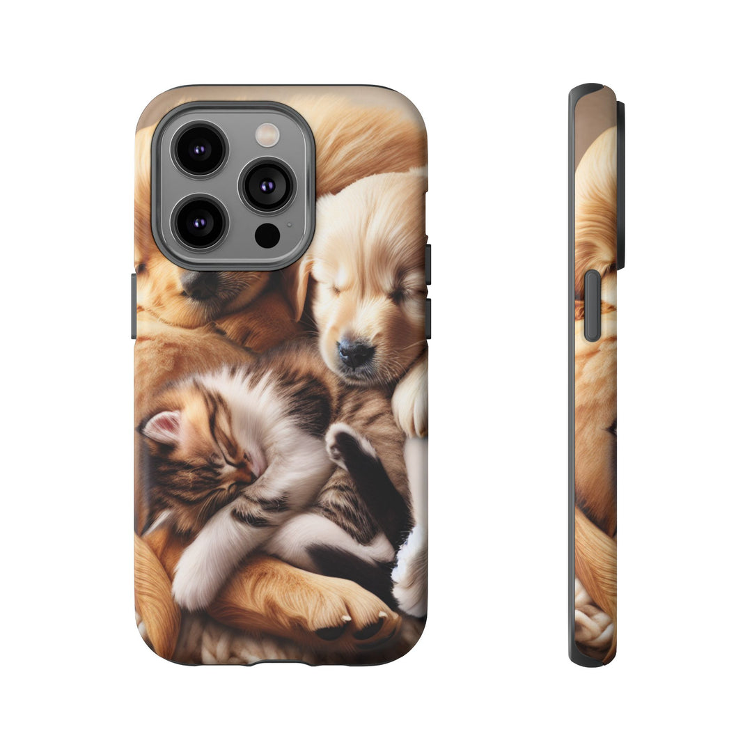 Cute Pets Phone Case - Adorable Dog and Cat Design for Animal Lovers
