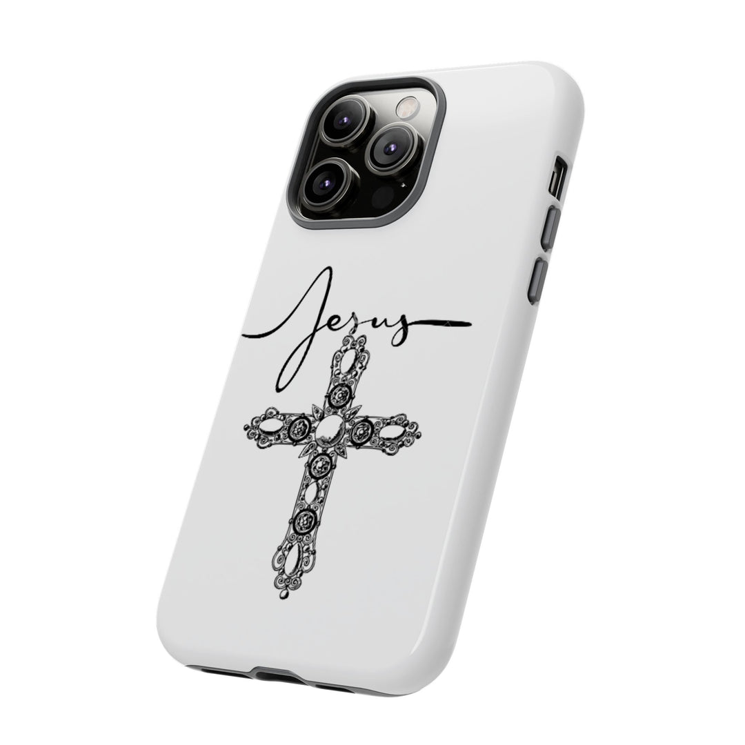 Stylish Tough Case with Jesus Design - Faith-Inspired Phone Cover, Christian Gift, Custom Phone Accessory, Unique Cell Phone Case