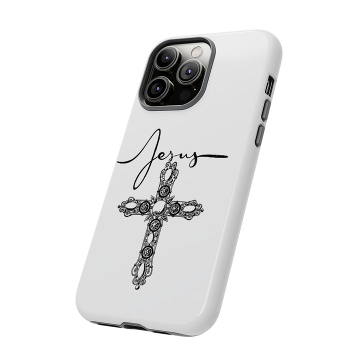 Stylish Tough Case with Jesus Design - Faith-Inspired Phone Cover, Christian Gift, Custom Phone Accessory, Unique Cell Phone Case