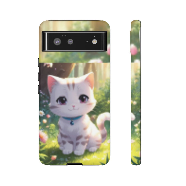 Cute Ai Cat Phone Case - Tough Protection with Floral Design for Cat Lovers