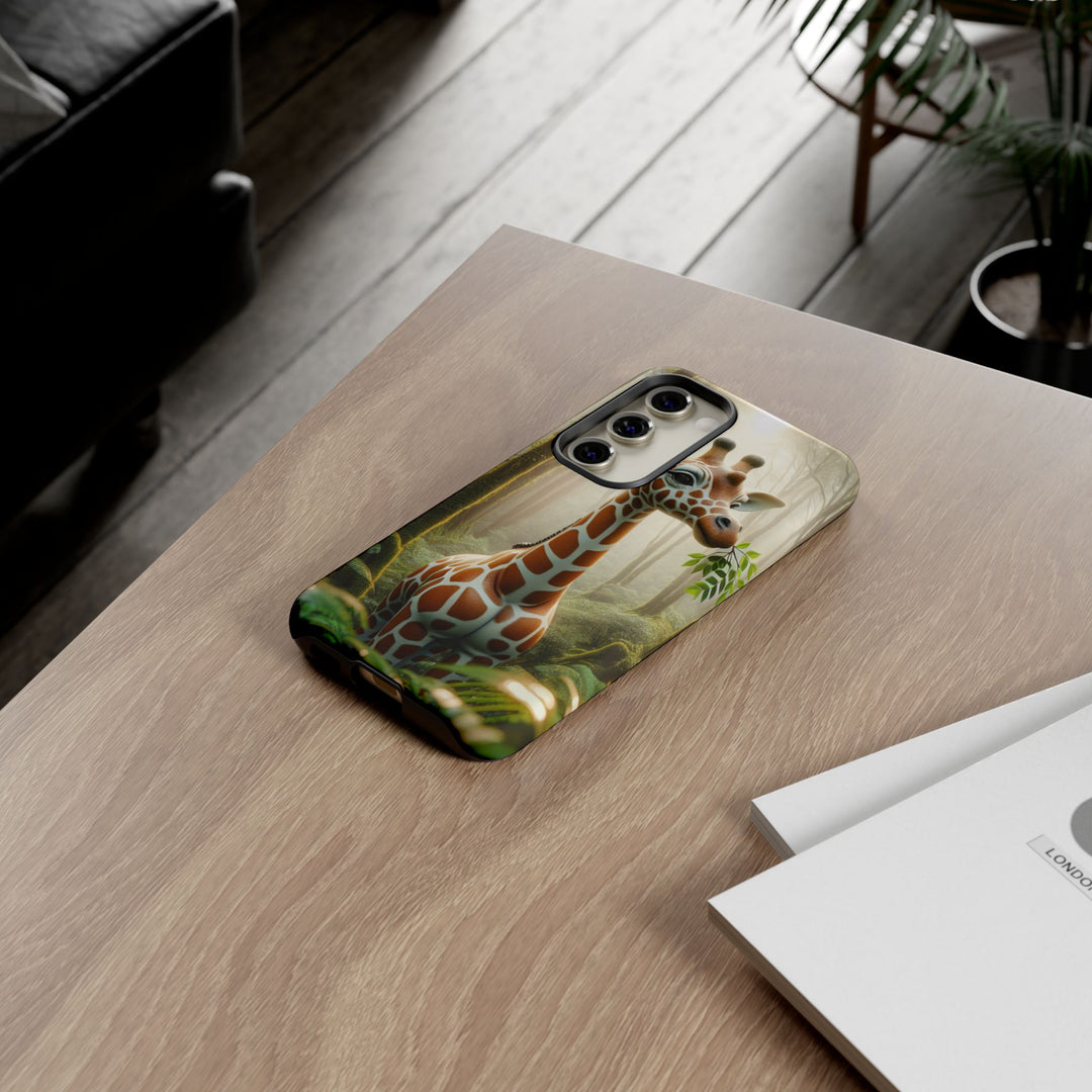 Giraffe Tough Phone Case - Cute Animal Design for Nature Lovers