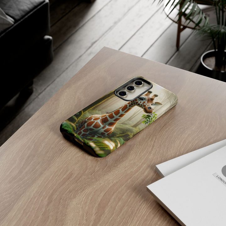 Giraffe Tough Phone Case - Cute Animal Design for Nature Lovers