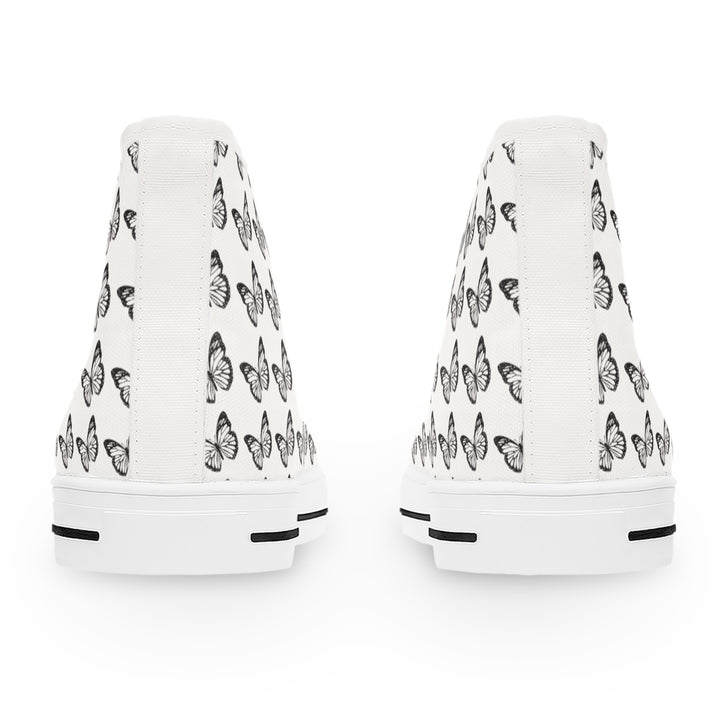 Butterfly Print High Top Sneakers for Women - Stylish and Trendy Footwear