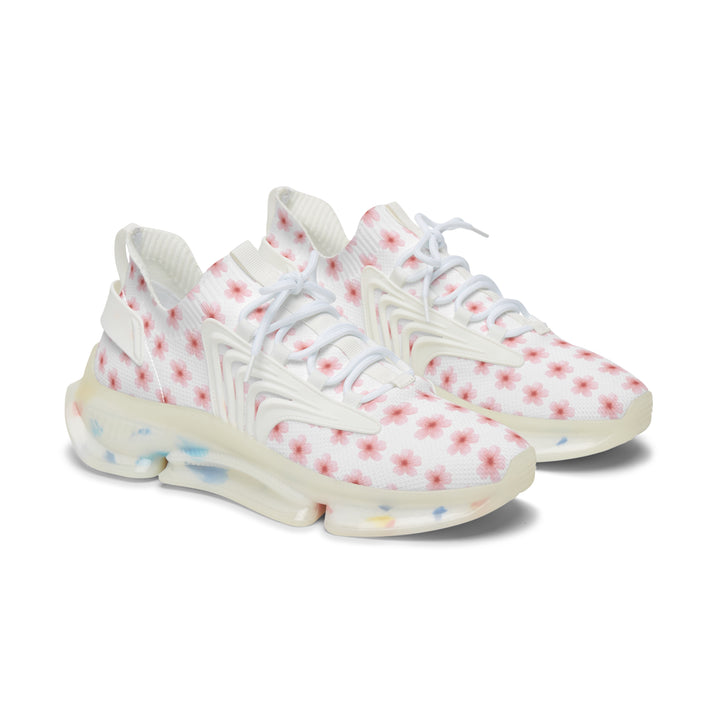 Women's Floral Mesh Sneakers - Lightweight Comfort for Active Lifestyle