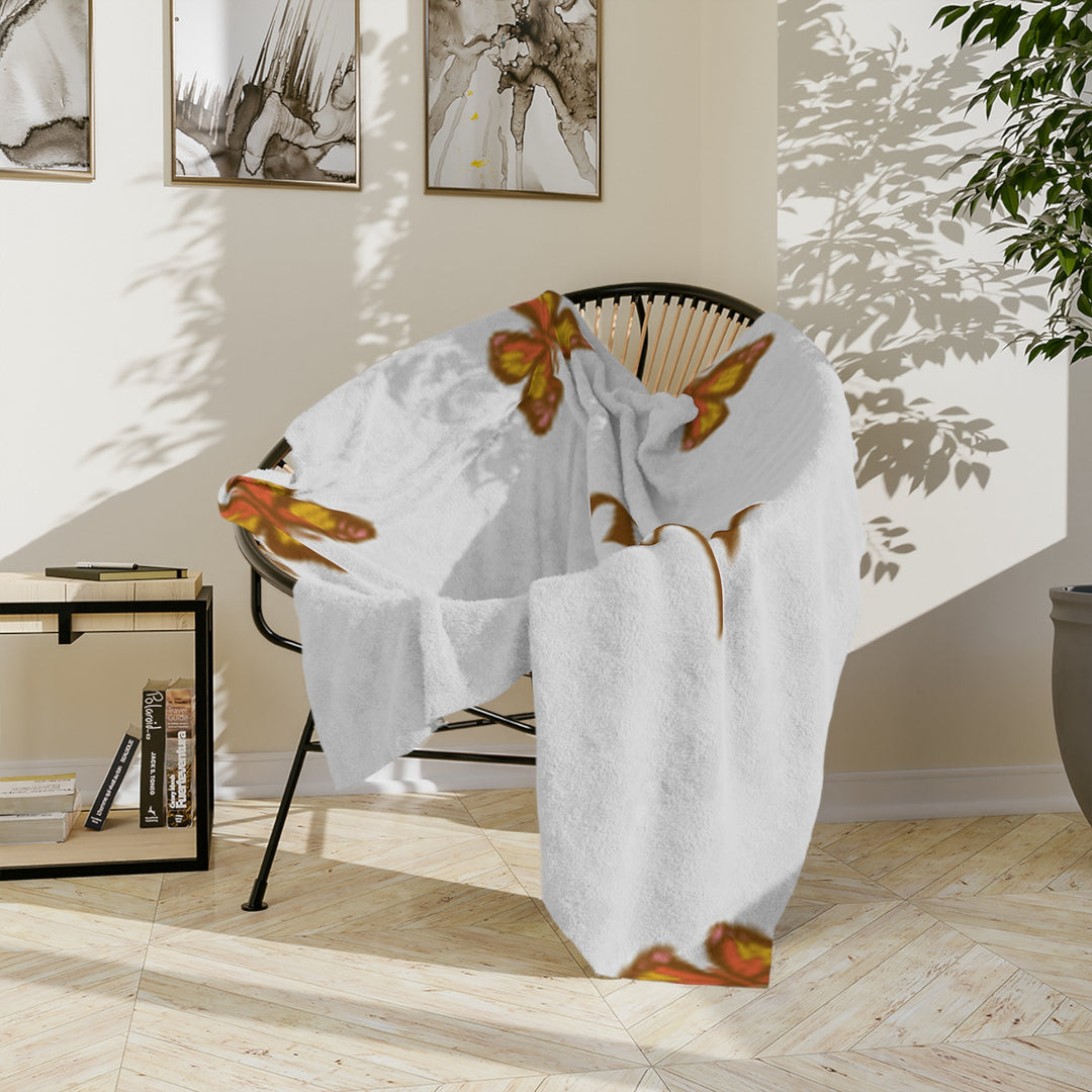 Fly Free Velveteen Microfiber Blanket - Cozy Butterfly Throw for Comfort & Inspiration