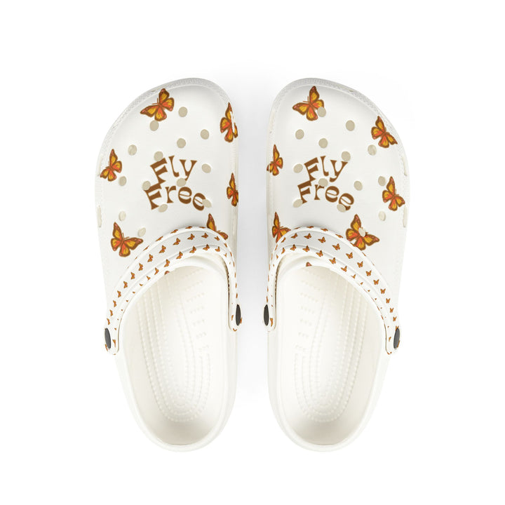 Fly Free EVA Foam Clogs - Butterflies Design for Comfortable Everyday Wear