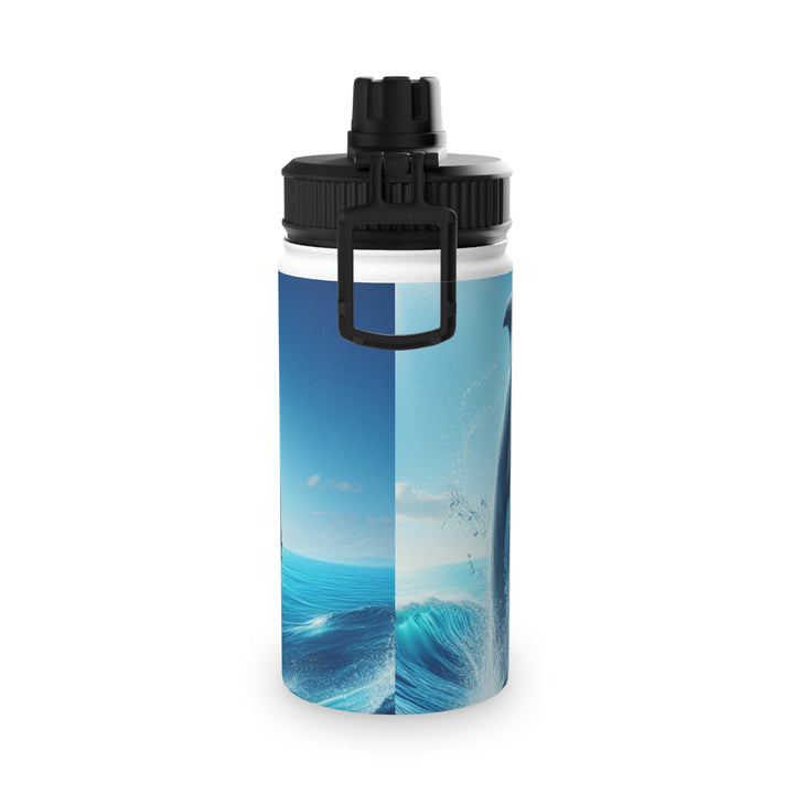 Dolphin Splash Stainless Steel Water Bottle, Perfect for Athletes, Ocean Lovers, Eco-Friendly Gift, Summer Adventure, Hydration on-the-go