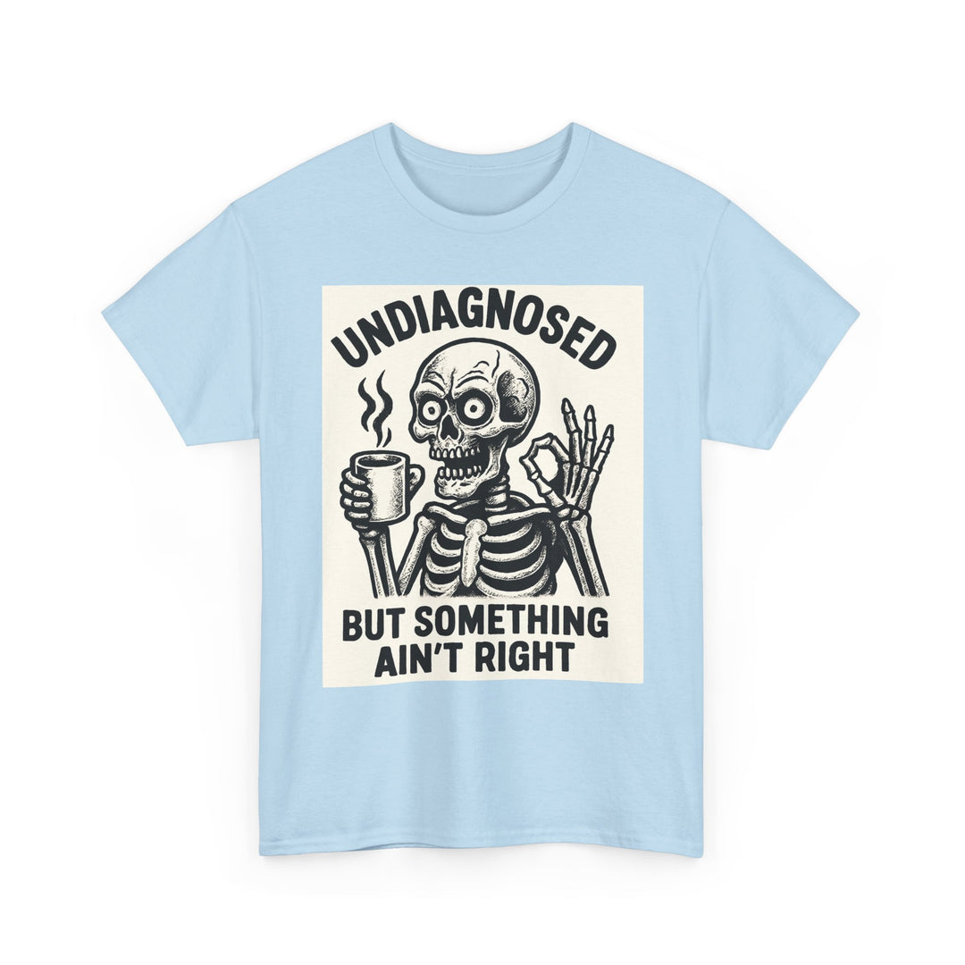 Unisex Heavy Cotton Tee with Skeleton Design - Perfect for Halloween, Gifting, Casual Wear, Party