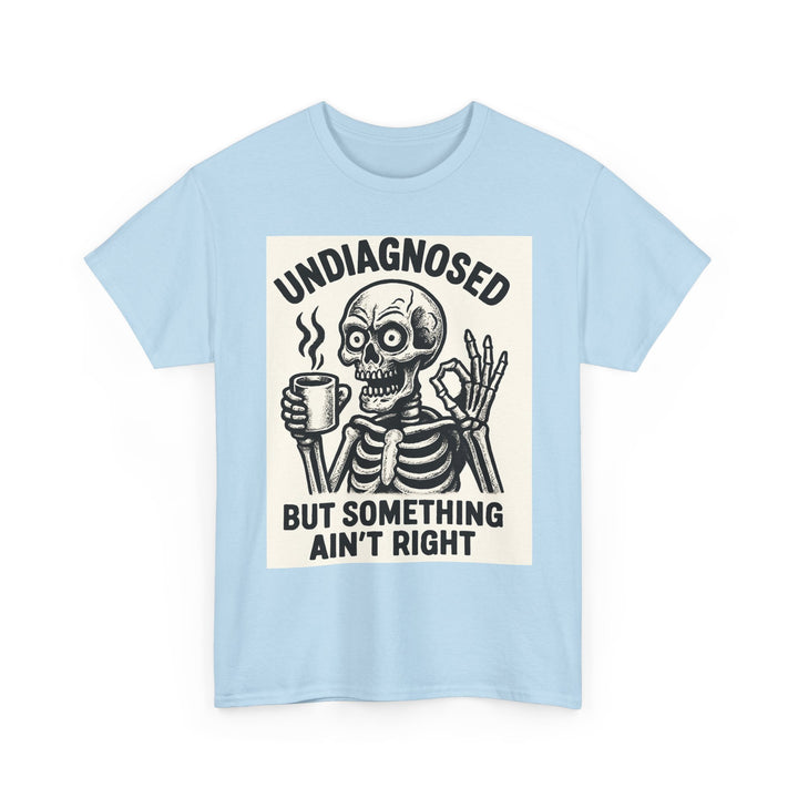 Unisex Heavy Cotton Tee with Skeleton Design - Perfect for Halloween, Gifting, Casual Wear, Party