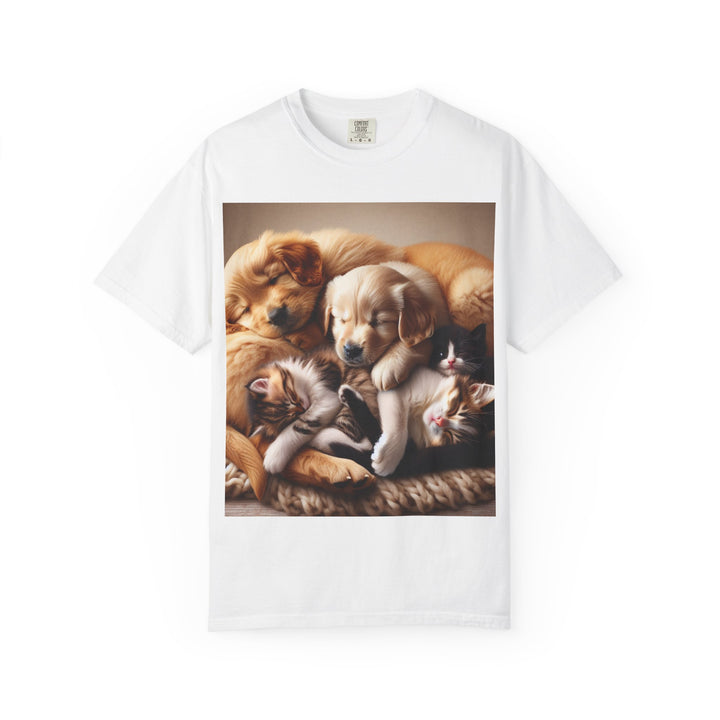 Cute Pets Snuggle Unisex Garment-Dyed T-shirt