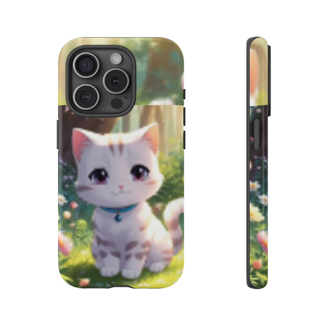 Cute Ai Cat Phone Case - Tough Protection with Floral Design for Cat Lovers