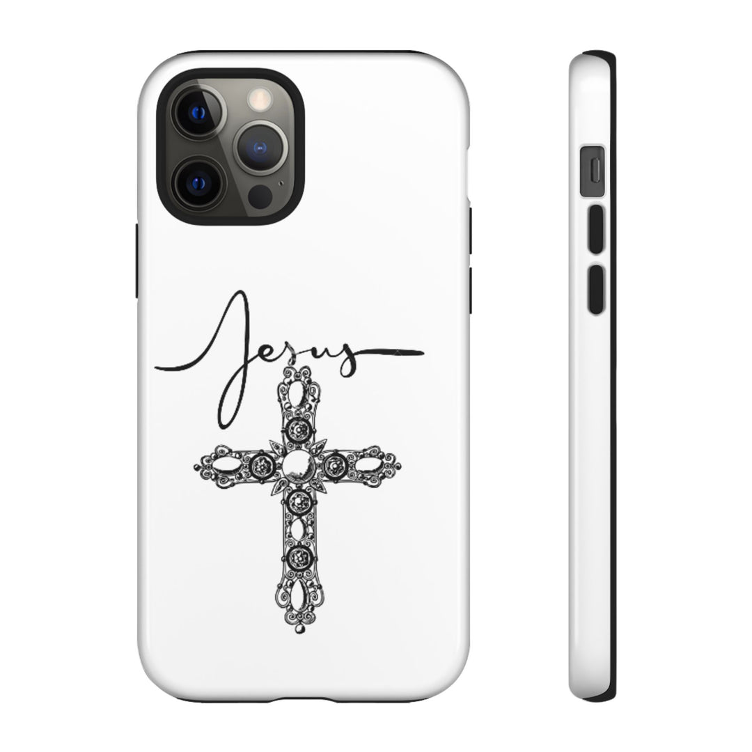 Stylish Tough Case with Jesus Design - Faith-Inspired Phone Cover, Christian Gift, Custom Phone Accessory, Unique Cell Phone Case