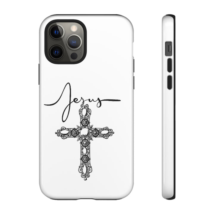 Stylish Tough Case with Jesus Design - Faith-Inspired Phone Cover, Christian Gift, Custom Phone Accessory, Unique Cell Phone Case
