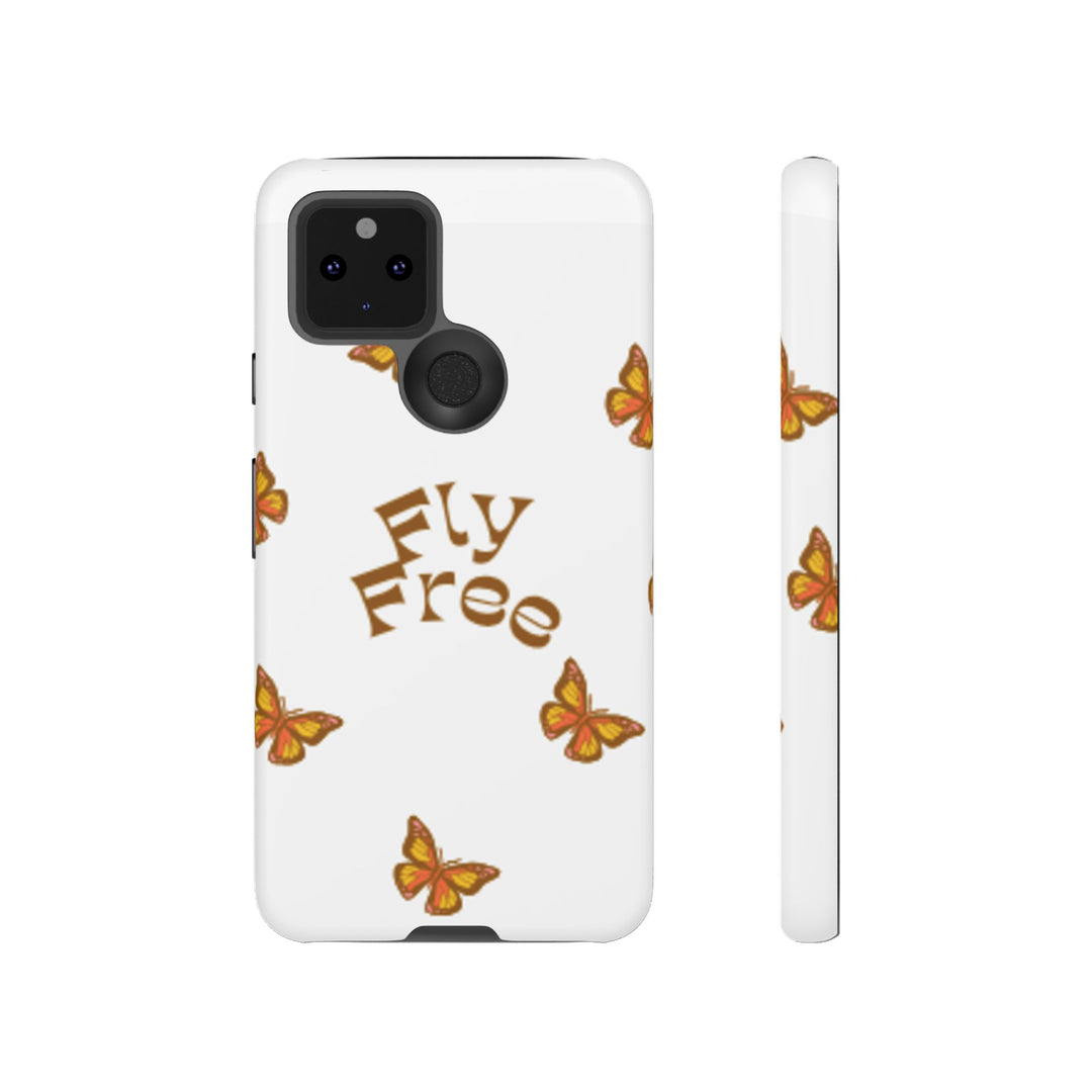 Stylish Phone Case | 'Fly Free' Butterfly Design | Unique Tough Cases